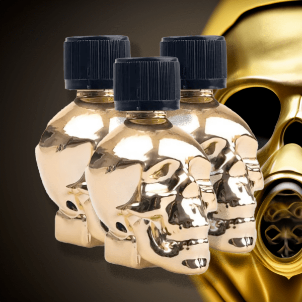 3 Pack of Gold Skull 24ml Pentyl Poppers