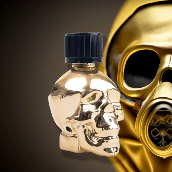 Single Bottle of Gold Skull 24ml Pentyl Poppers